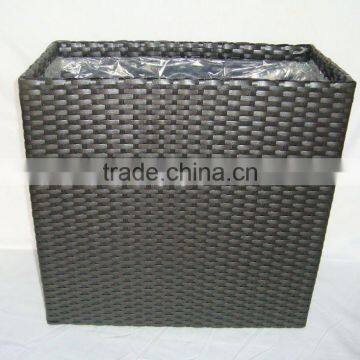 PE rattan planter Rect.with liner