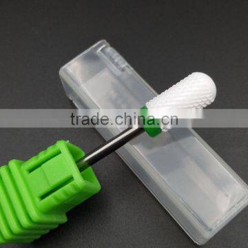 Polishing Drill Barrel Ball Total Length 40MM Head Blade Diameter 13MM White Ceramic Burr for Nail photo-4