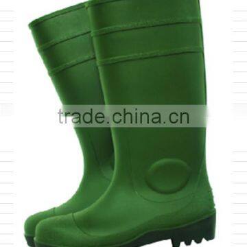 NMSAFETY green pvc rain boots/work boots S5 standard steel toe cap and steel midsole