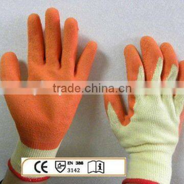 sunnyhope latex coated knitted gloves,work gloves with surface crinkle work gloves