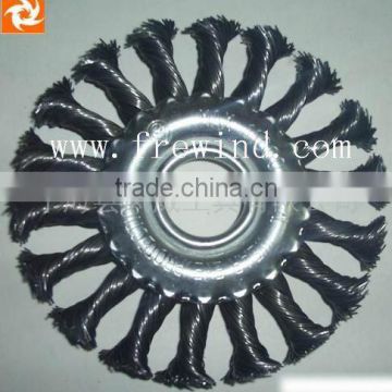 Twisted wire wheel brush