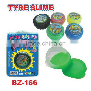 color tyre slime toys