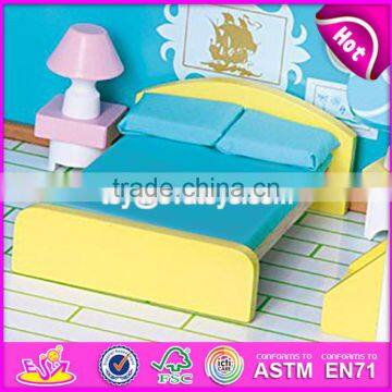 Best Design Toddlers Pretend Toys Wooden Crafted Small Dollhouse With Furniture W06A231 photo-4