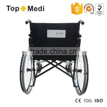 Topmedi Manual Hospital Chair Steel Wheelchair for Handicapped Person photo-3