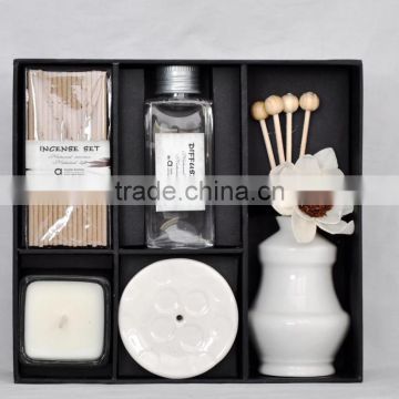 Aroma Incense Stick/Scented Candle Fragrance Reed Diffuser Set/Incense Ceramic Holder