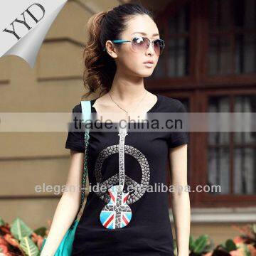 2015 leather guita heat transfer design decoration motif on garment