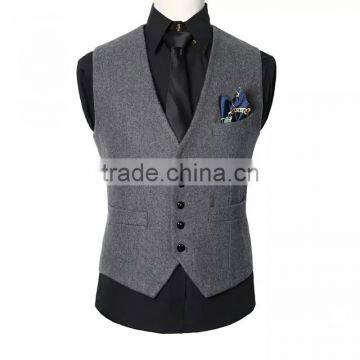 Custom Fashion Cotton Waistcoat for Men OEM Design in China 2016 photo-3