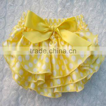 Fancy Ruffle Newborn Baby Girls Satin Panties Ruffles Bloomers photo-3