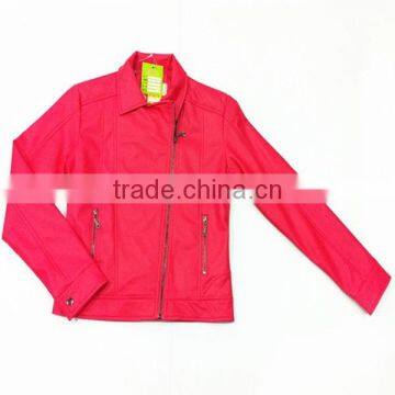 2015 New Design Women Welding Leather Jacket