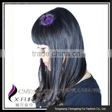 CX-E-25-2 Beautiful Mink Fur Ball Hair Claws Headband Hairpin Wholesaler photo-5