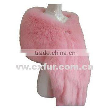 CX-B-34 China Suppliers Lady Scarf Hand Knitted Real Fox Fur Cape/ Shawl photo-2