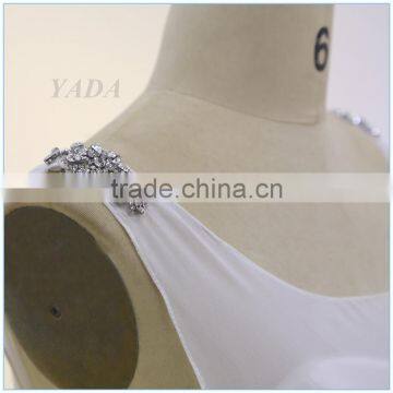 New Fashion Jewel Beaded Sleeveless Chiffon Weddings Bridesmaid Dresses Long photo-4