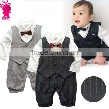 Autumn baby pants unlined upper garment of a new baby boy modelling gentleman suit long-sleeved baby boy clothes