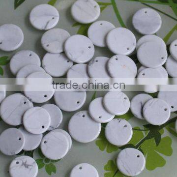 12mm/14mm round disc white howlite jewelry accessories high quality diy American howlite jewelry components accessories 2017