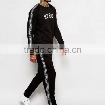 Polyester&Cotton Hero Wholesale Men Jogger Sweatpants With Taping Details photo-3