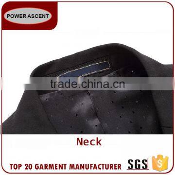 China Supplier Men Slim Fit Classic 2-Button Black Formal Coat Pant Suit photo-2