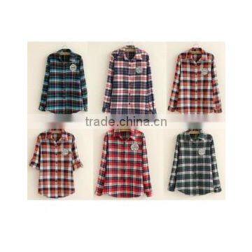 OEM wholesale 100% cotton custom plaid flannel shirt long sleeve t-shirt button down men flannel shirt