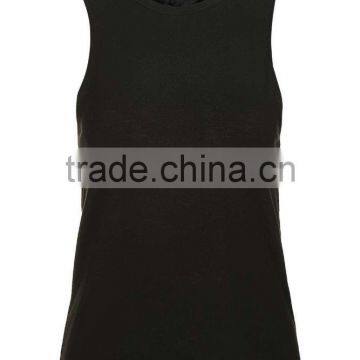 JXY Basic Black Tank Top for Woman