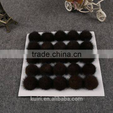 2016 New Design Pom Pom Fur Balls Genuine 3cm Real Mink Colorful Fur Ball Pom photo-4