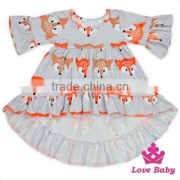 Long Front Long Behind Printed Ruffle Girls Dress Names With Pictures Frock Suits For Women photo-2