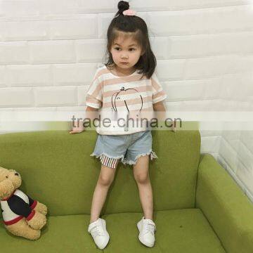 S17097A New 2017 Summer Baby Clothes Short-sleeve Girls T Shirts photo-3
