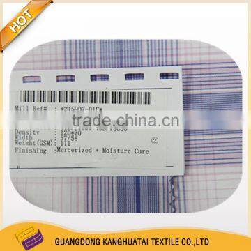 factory price cotton yarn dyed square shape print fabric
