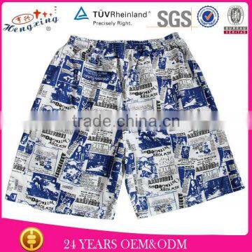 OEM custom design floral beach printed mens shorts