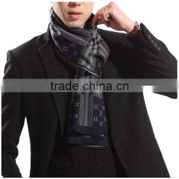 1 pc Hot Sale Kintted Cheap Price Spandex European Style Warm Winter Floral Men Scarf photo-2