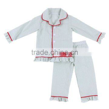 2017 Seersucker Autumn Cotton Kid Children Pajamas Kids Clothing Wholesale Children Clothes