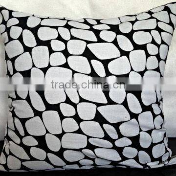 Black & White Decorative Pillow Cover Printed, Cotton Blend Pillow, Printed Pillow, Modern Home Decor, Floor Cushions photo-2