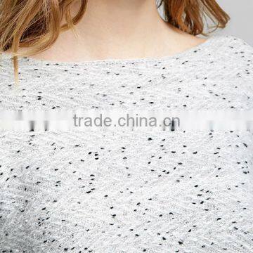 OEM Clothing Manufacturing Knitted Wool Dot Pattern Womens Sweaters With Low Price photo-3