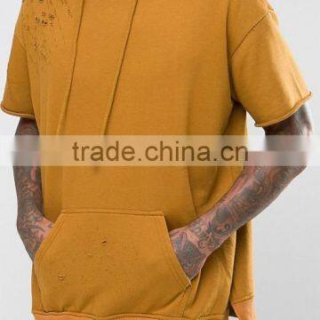 2017 China Shandao Manufacture Autumn Custom Color Casual Style 100% Polyester Pullover Jersey Men's Short Sleeve Hoodies photo-4