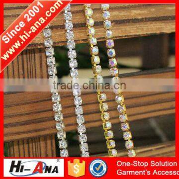 Hi-ana Rhinestone1 Free Sample Available Cheap Color Rhinestone Chain Trim photo-3