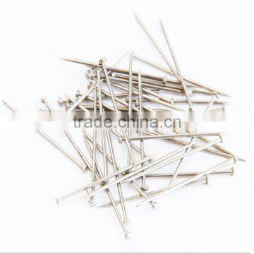 straight nickel plated office pins, stationery pins