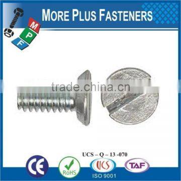 Made in Taiwan Stainless Slot Recessed Undercut Flat Head Machine Screw Passivated