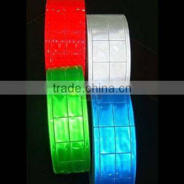 Colorful customized checkered reflective pvc tape for cloth