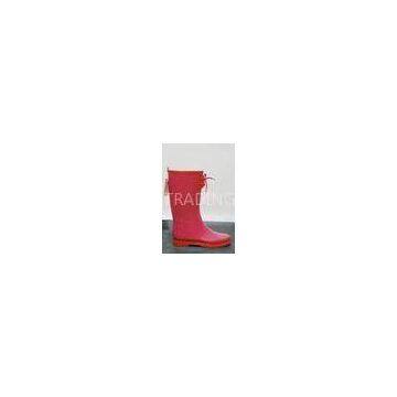 Dirty-resistant Women Red Rubber Half Rain Boots For Working