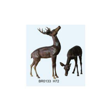 DL1090 bronze deer sculpture deer sculpture animal statue