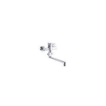 One Lever Rectangle Wall Mounted Bath Taps / Two Hole Bath Shower Faucet photo-1