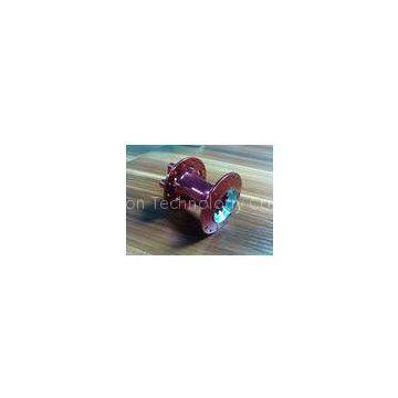 Axle & Hub Red Anodized Mountain Bicycle Parts / Metal Machining Parts
