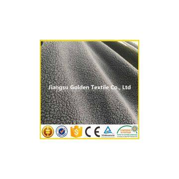Embossed PV PLUSH 100% polyester fabric for toys/garment/baby products/clothing/carpets/home