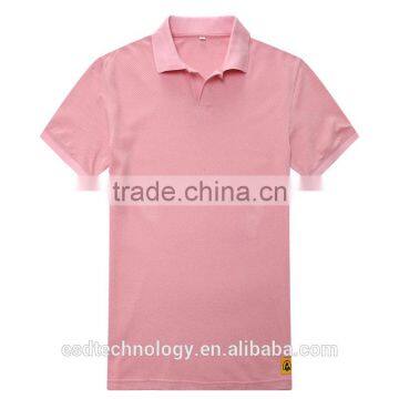 Soft Unisex Antistatic Short Sleeve POLO Shirt of Low Triboelectric Voltage photo-3