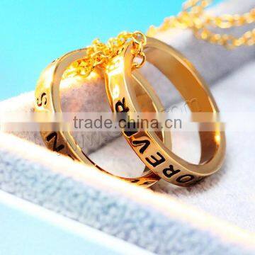 Best selling products oval chain enamel brass jewelry pendant necklace