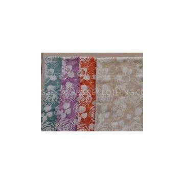 Peony pattern wool scarf