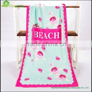 Microfiber beach towel logo print surf beach towel hawaii beach towel wholesale