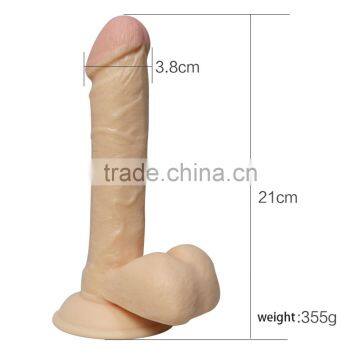 Silicon PVC Big Dildo Waterproof Realistic Penis 355 grams