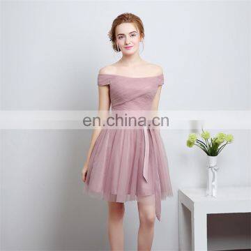 HS1612 Knee Length Short Cheap Wedding Bridesmaid Dress 2016 Custom Made 100% Real Images