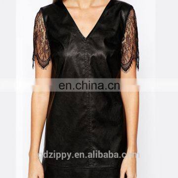 Express Dresses Women Leather Dress in Black photo-4