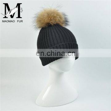 Headband Warm Fur Pom Pom Hat Wholesale Baby Knitting Crochet Hat
