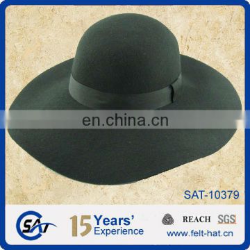 100% Wool large brim floppy hat